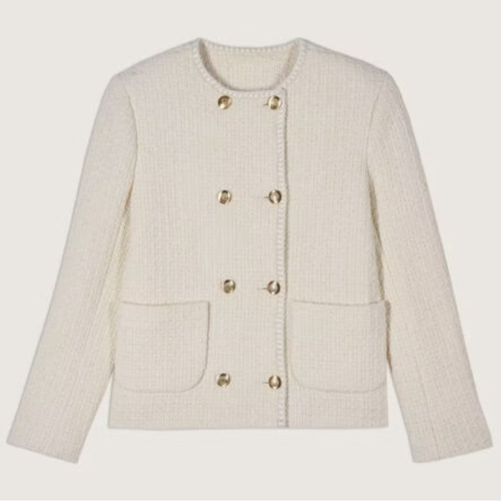 BA&SH - Joe Decorative Button Jacket - ecru